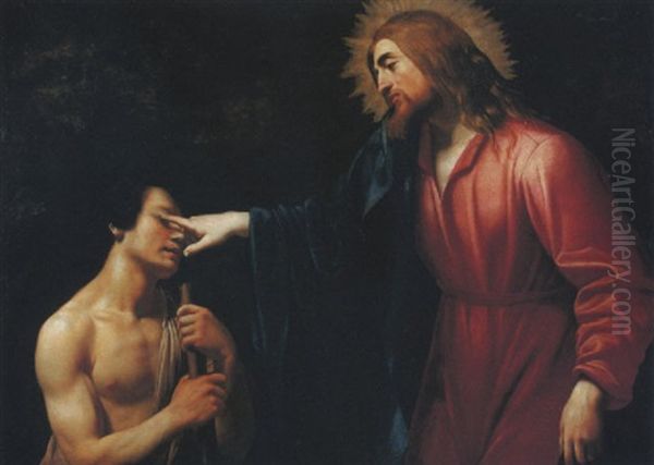 Cristo Risana Il Cieco Oil Painting by Gysbrecht Van Der Kuyl