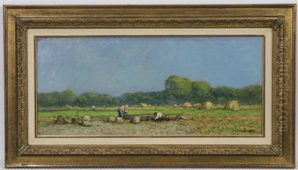 Aardappels Rooien In Het Veld Oil Painting by Cornelis Kuypers