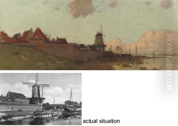 A View Of Wijk Bij Duurstede Oil Painting by Cornelis Kuypers