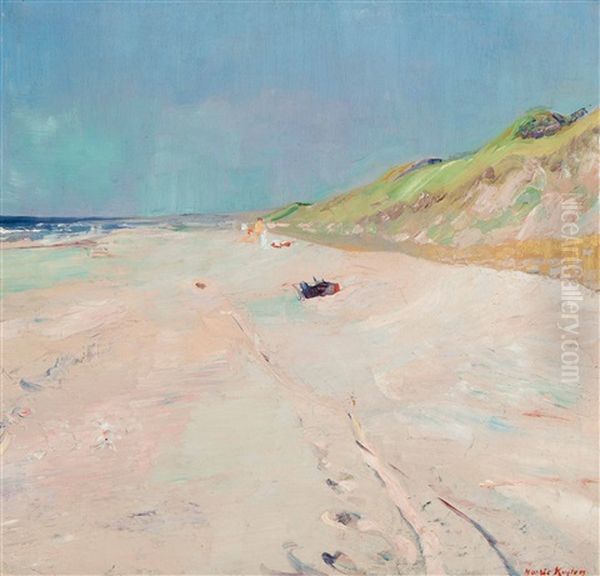 On The Beach Oil Painting by Harrie Kuyten