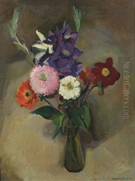 Summer Bouquet Oil Painting by Harrie Kuyten