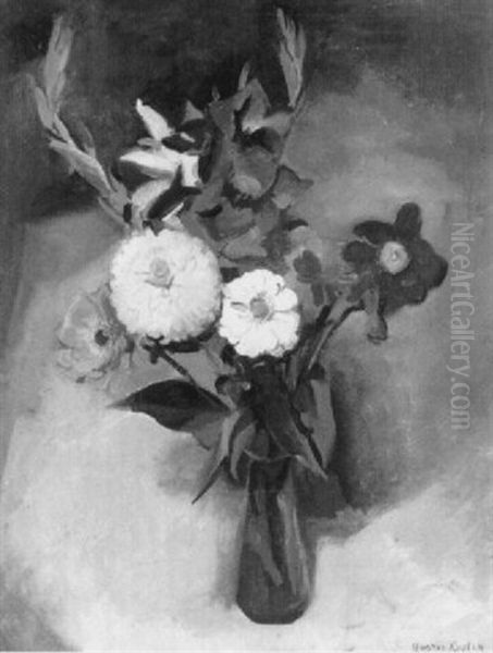 Still Life Of Flowers Oil Painting by Harrie Kuyten