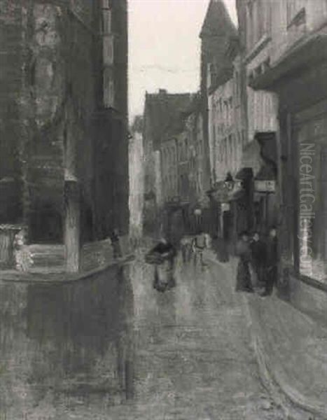 Straatje Te Parijs Oil Painting by Harrie Kuyten