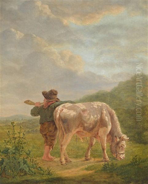 Le Taureau Oil Painting by Martinus Antonius Kuytenbrouwer the Elder