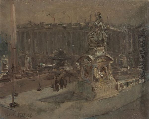 La Place De La Concorde Oil Painting by Konstantin Kuznetsov