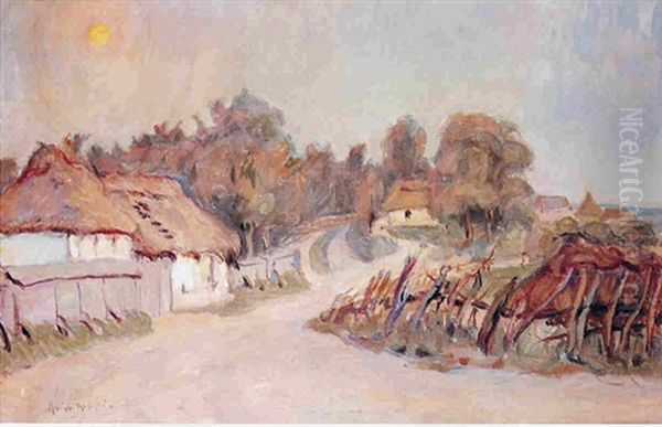 Pejzaz Wiejski Oil Painting by Ludwik Kwiatkowski