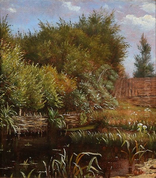 View From A Dam Oil Painting by Vilhelm Peter Karl Kyhn