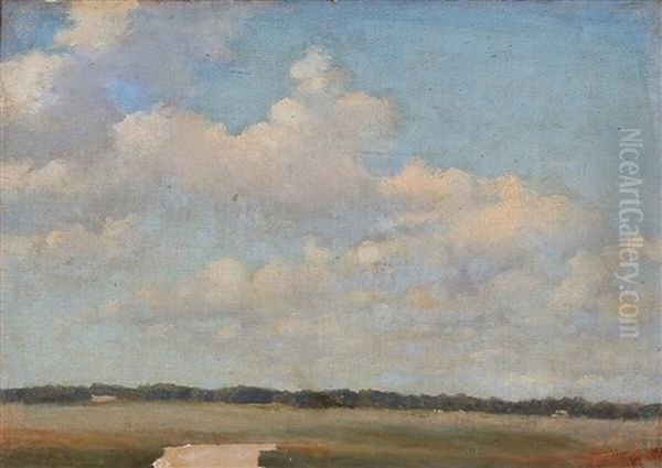 Study Of Clouds Oil Painting by Vilhelm Peter Karl Kyhn