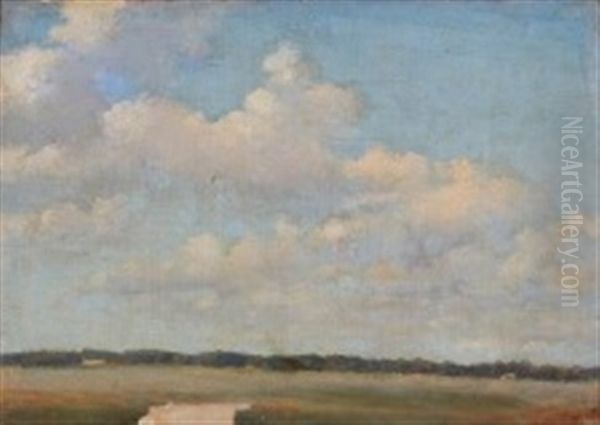 Study Of Clouds Oil Painting by Vilhelm Peter Karl Kyhn