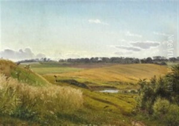 Landscape, Jutland Oil Painting by Vilhelm Peter Karl Kyhn