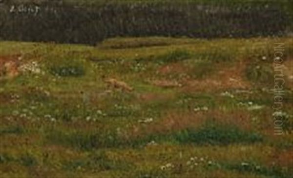 Flowers On A Meadow Oil Painting by Vilhelm Peter Karl Kyhn