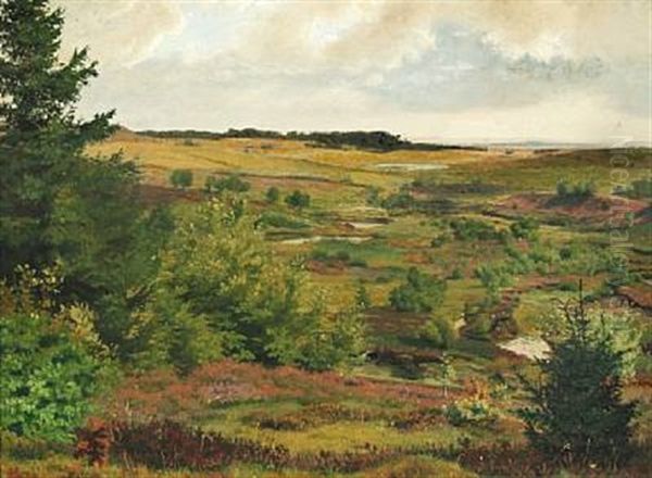 View Of Overod Marsh Oil Painting by Vilhelm Peter Karl Kyhn