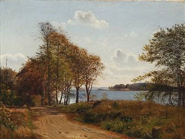 Summer Day At Issefjord, Denmark Oil Painting by Vilhelm Peter Karl Kyhn