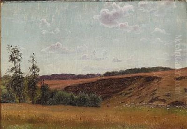 Summer Landscape Oil Painting by Vilhelm Peter Karl Kyhn