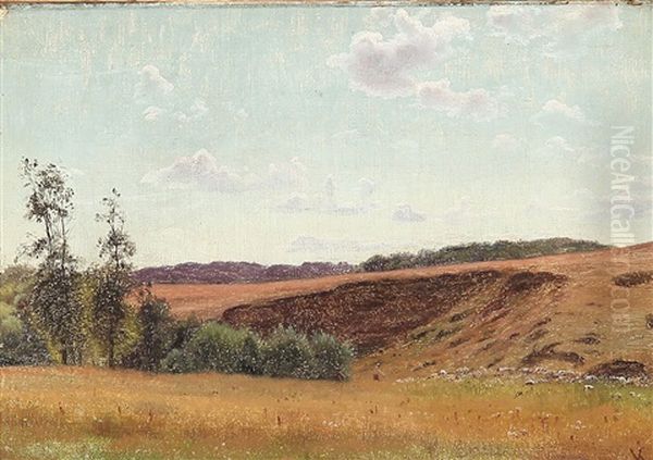 Summer Landscape Oil Painting by Vilhelm Peter Karl Kyhn