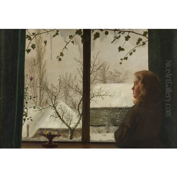 Day Dreams Oil Painting by Vilhelm Peter Karl Kyhn