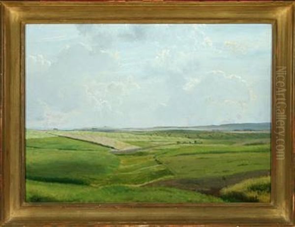 Aabent Landskab Oil Painting by Vilhelm Peter Karl Kyhn