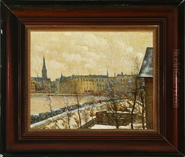 View From The Artist's Studio Oil Painting by Vilhelm Peter Karl Kyhn