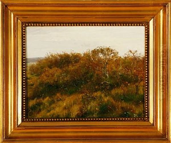 A Coppice Oil Painting by Vilhelm Peter Karl Kyhn