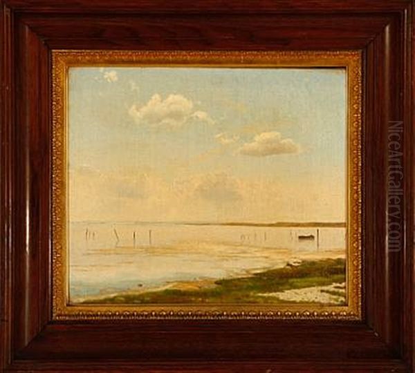 Coastal Scene On A Calm Summer Day Oil Painting by Vilhelm Peter Karl Kyhn