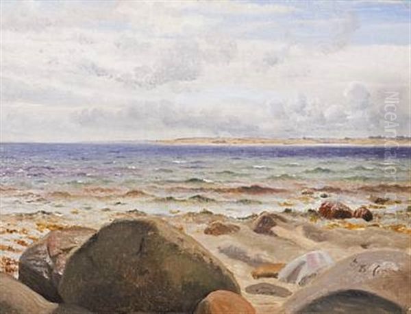 Summer Day At Sindal Vig Oil Painting by Vilhelm Peter Karl Kyhn