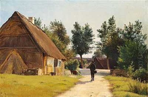 Parti I Rorvig Oil Painting by Vilhelm Peter Karl Kyhn