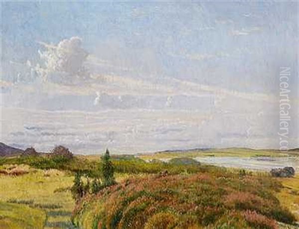 Lynglandskab Oil Painting by Vilhelm Peter Karl Kyhn