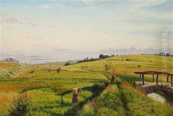 Sommerlandskab. Motivet Fra Ostkysten Af Jylland Oil Painting by Vilhelm Peter Karl Kyhn