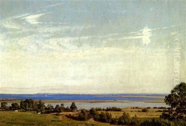 Udsigt Over En Fjord, Sommer Oil Painting by Vilhelm Peter Karl Kyhn