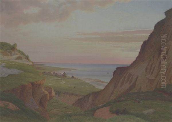 Ved Mariager Fjord Oil Painting by Vilhelm Peter Karl Kyhn