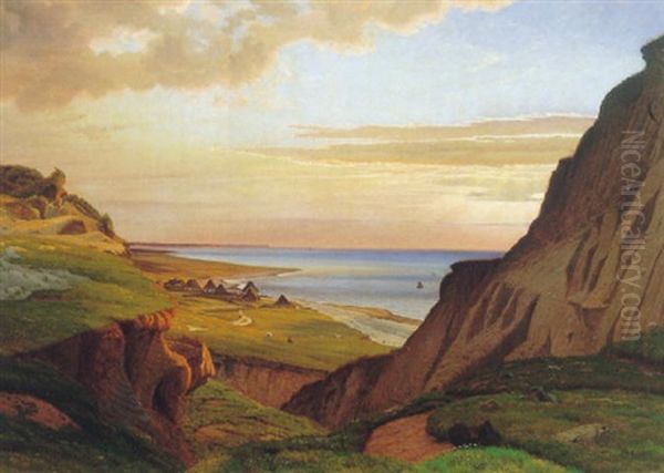 Ved Mariager Fjord Oil Painting by Vilhelm Peter Karl Kyhn