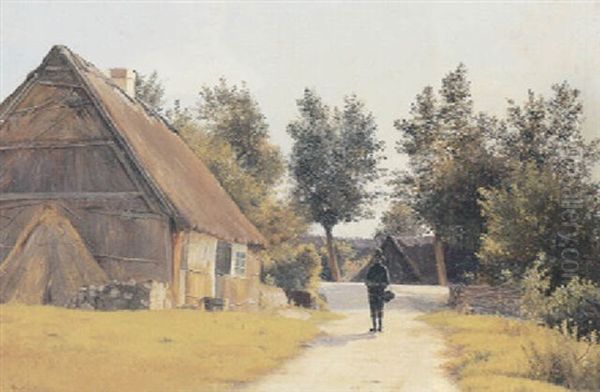 Parti I Rorvig Oil Painting by Vilhelm Peter Karl Kyhn