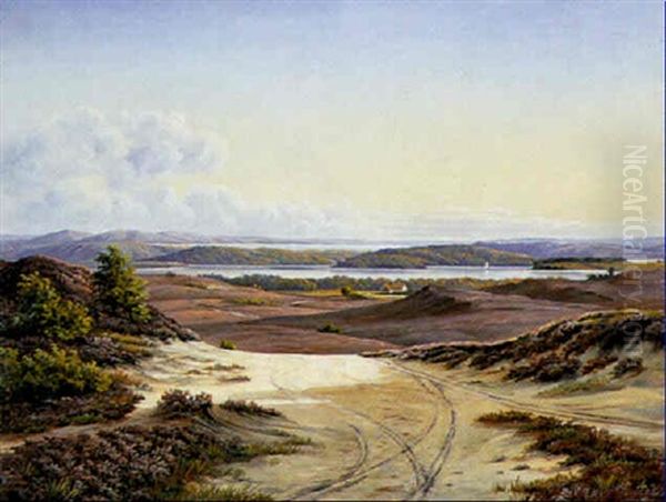 Udsigt Over Himmelbjergsoerne Ved Ry Oil Painting by Vilhelm Peter Karl Kyhn