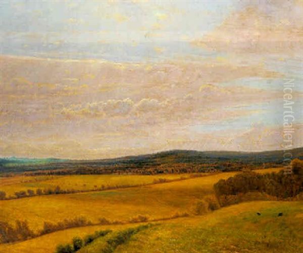 Jysk Landskab, Antagelig Fra Ry Oil Painting by Vilhelm Peter Karl Kyhn