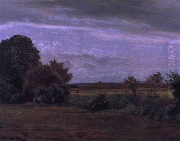 Sommerlandschaft In Bisholt Oil Painting by Vilhelm Peter Karl Kyhn