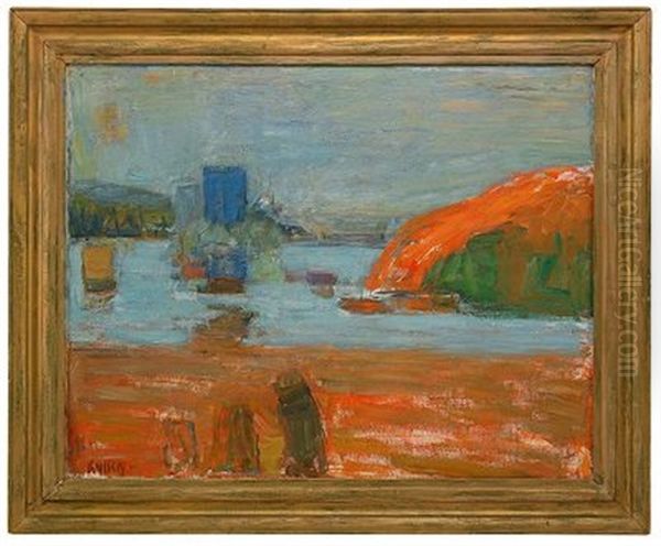 Goteborgs Hamn Oil Painting by Carl Kylberg