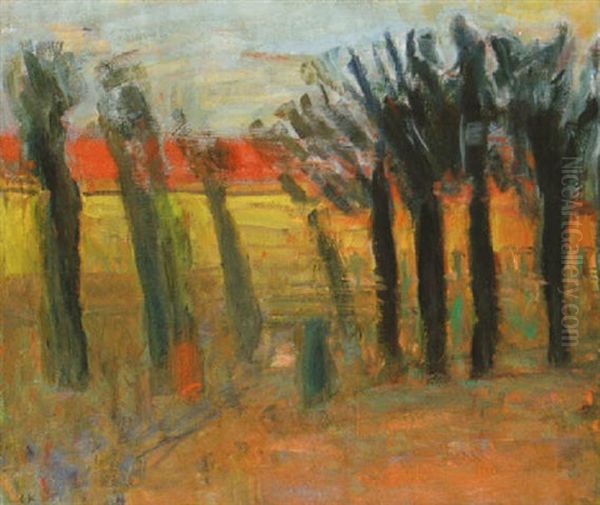 Les Arbres Attendants Oil Painting by Carl Kylberg