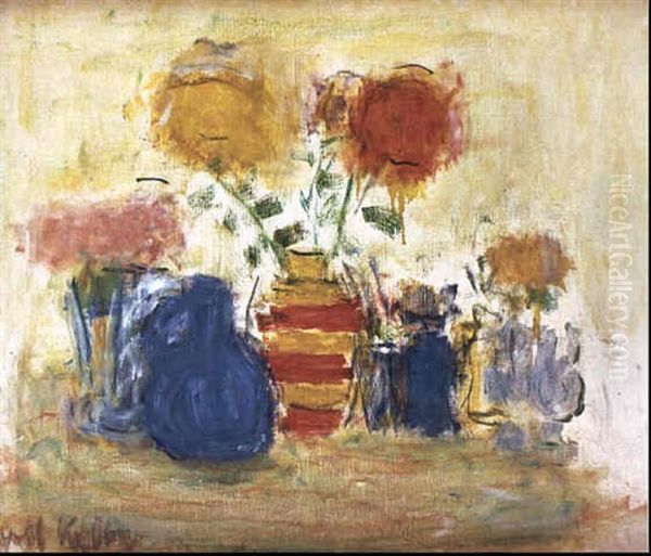 Blommor Och Vaser Oil Painting by Carl Kylberg