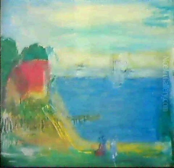 Mot Havet Fran Min Tradgard Oil Painting by Carl Kylberg