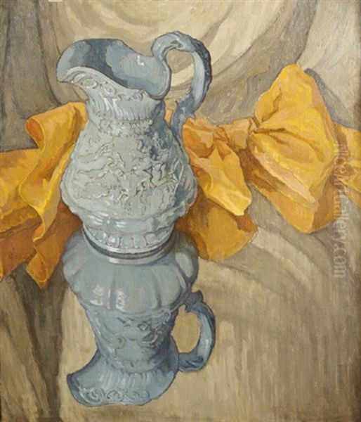 Study Tom O'shanter Jug, His Furious Flight Oil Painting by Georgina Moutray Kyle