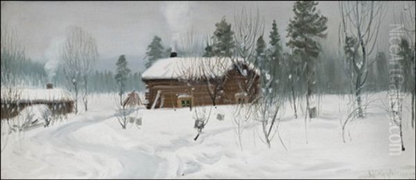 Talvi Oil Painting by Juho Kyyhkynen