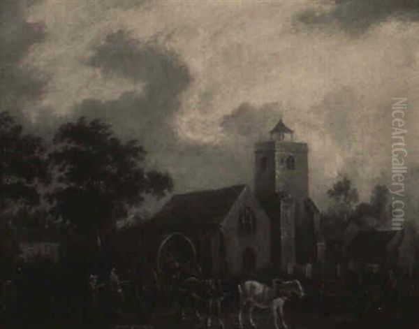 The Old Church, Paddington Green, London Oil Painting by Peter La Cave