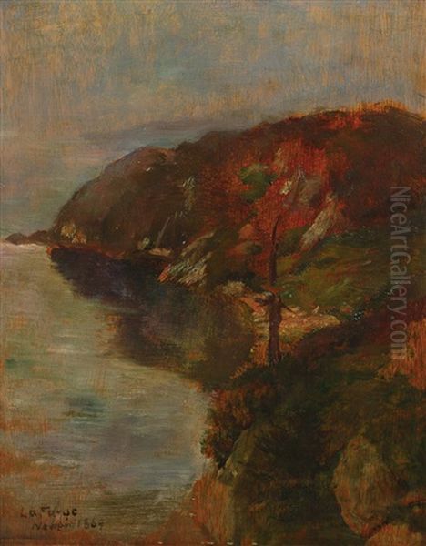 Study Of Fog Effect, Brenton's Cove Oil Painting by John La Farge