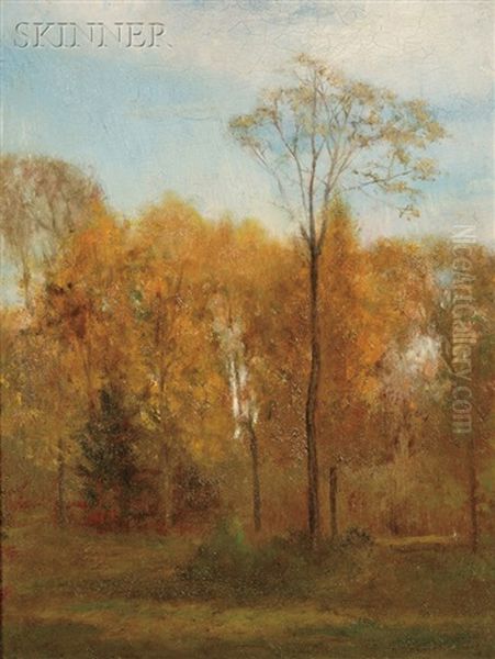 Autumn: October, Edge Of A Wood, Late Afternoon, Glen Cove, Long Island Oil Painting by John La Farge