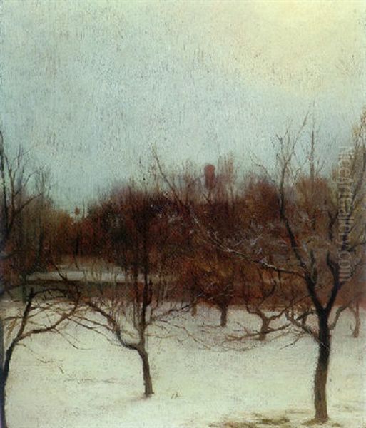 Thaw Oil Painting by John La Farge