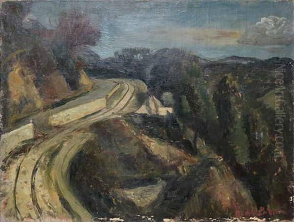 La Route De Vence Oil Painting by Amedee Marie Dominique Dubois de La Patelliere