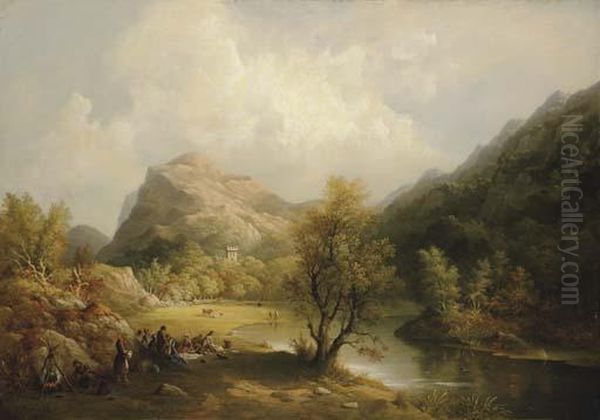 A View Of The Eagle's Nest Oil Painting by Richard Bridges Beechey