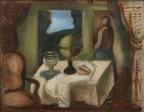 La Table Blanche Dans L'atelier Oil Painting by Amedee Marie Dominique Dubois de La Patelliere