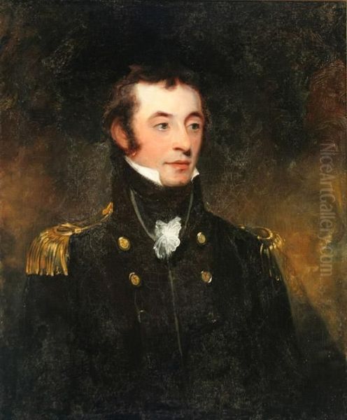 Portrait Of A British Naval Office Oil Painting by Sir William Beechey