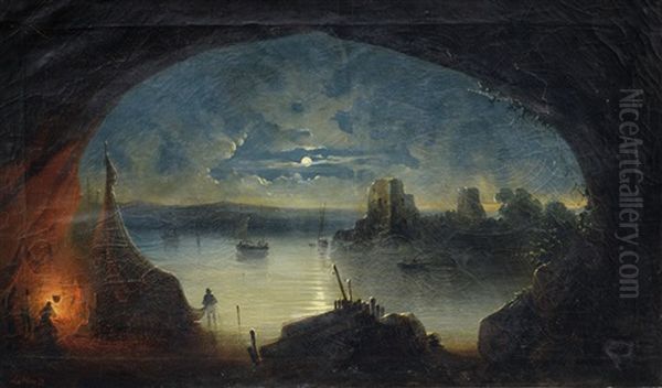 Falo Nella Grotta Oil Painting by Gioacchino La Pira